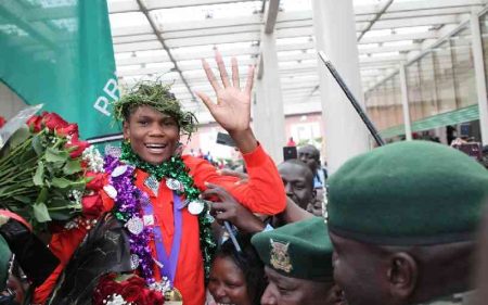 Pomp and colour as Kenya's world beaters receive heroic welcome on return from Tokyo