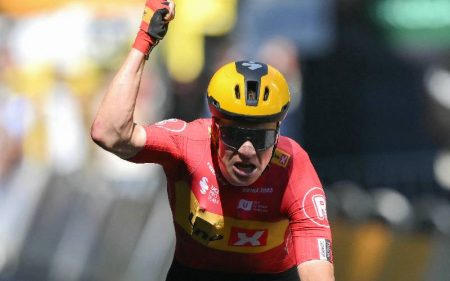 Abrahamsen wins Tour de France stage as Pogacar survives scare