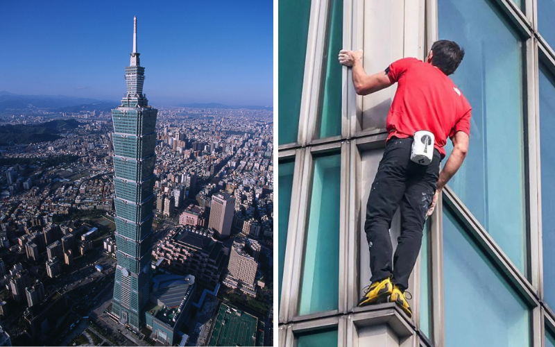 American climber Alex Honnold scales 101-floor Taiwan tower in record-breaking 1 hr 31 min American climber Alex Honnold scales 101-floor Taiwan tower in record-breaking 1 hr 31 min