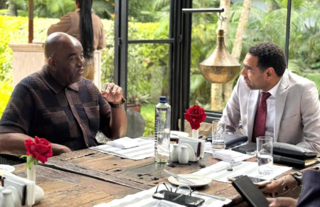 Arsenal Fan TV's Robbie Lyle meets FKF President Hussein Mohammed - Photos