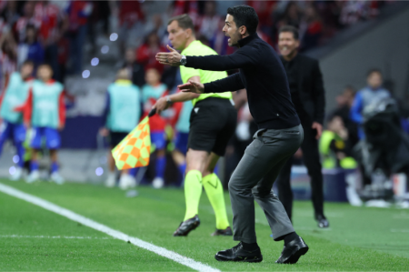 Arsenal boss Arteta livid over Eze penalty review in Atletico draw.