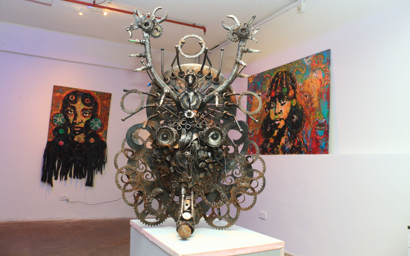 Artist Njogu Kuria blends UB40 inspiration with African myth in fresh exhibition Artist Njogu Kuria blends UB40 inspiration with African myth in fresh exhibition