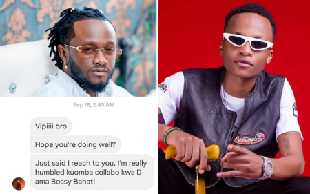 Bahati faces backlash after posting unanswered Shalkido message asking for collabo