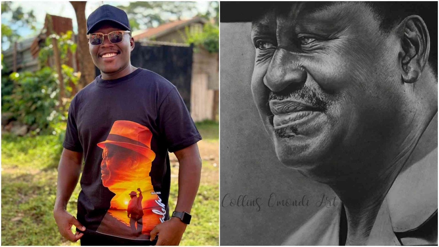 Collins Omondi: Kisumu artist says seeing viral Raila Odinga piece shared without credit was discouraging