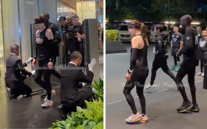 Eliud Kipchoge accorded royal treatment during Bangkok half marathon with Queen Suthida Eliud Kipchoge accorded royal treatment during Bangkok half marathon with Queen Suthida