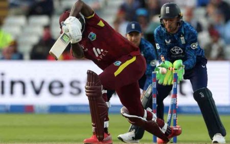 England thrash West Indies by 238 runs in 1st ODI