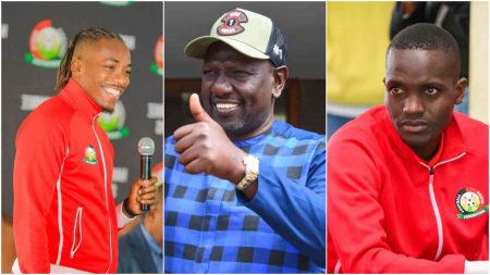 Harambee Stars Captain makes bold request to President Ruto during training camp visit