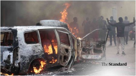 Hired goons blamed for destruction, burning of vehicles during protests in Nairobi CBD
