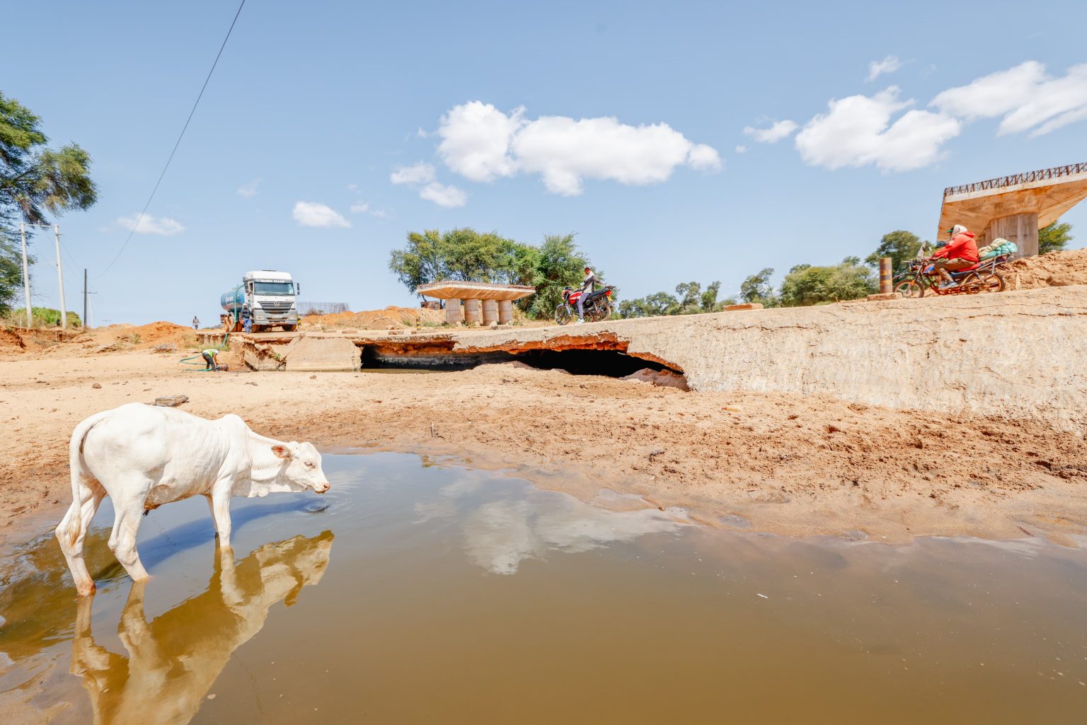 Hope as construction of Enziu Bridge resumes after Kindiki’s intervention