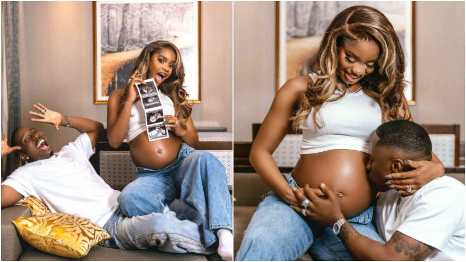 Juma Jux, Nigerian wife Priscilla Ajoke expecting baby months after 7 lavish weddings