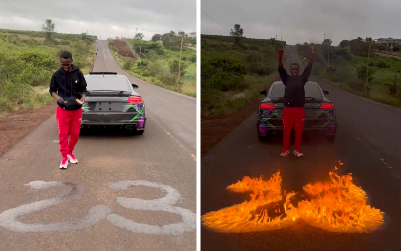 Kenya Urban Roads Authority warns Kenyan Prince after risky fire stunt on busy public road Kenya Urban Roads Authority warns Kenyan Prince after risky fire stunt on busy public road
