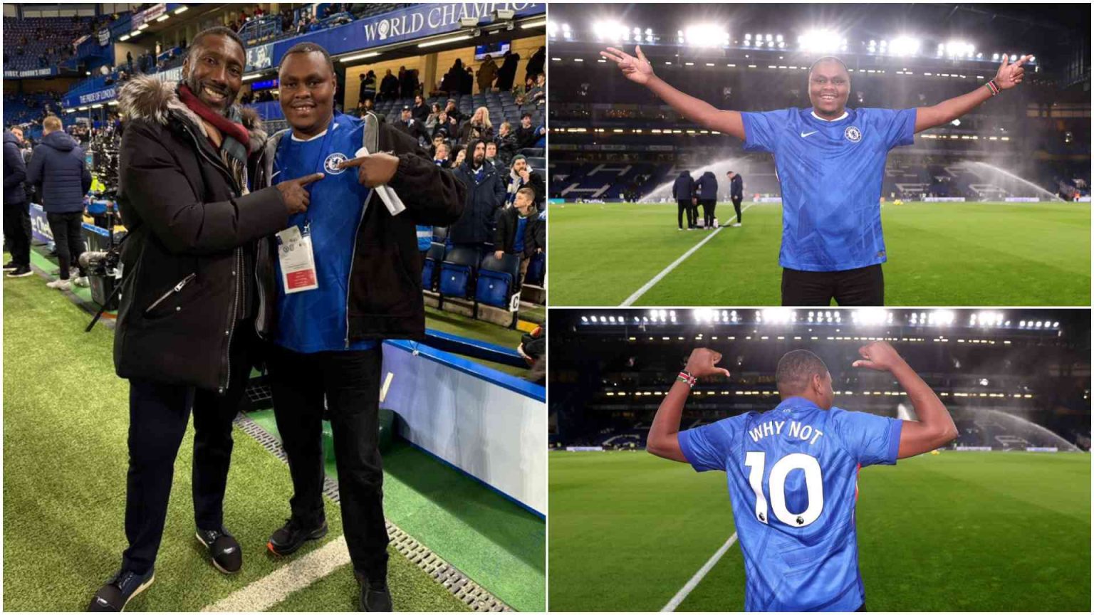 Kenyan darts star David Munyua lives his Chelsea dream after visiting Stamford Bridge