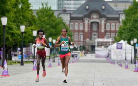 Kenya's Jepchirchir outsprints Assefa for world marathon gold