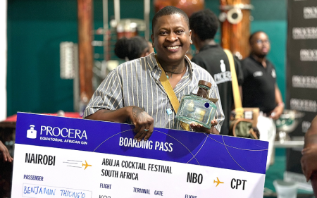 Mixologist Benjamin Thiong'o wins fully paid trip to South Africa after intense cocktail competition