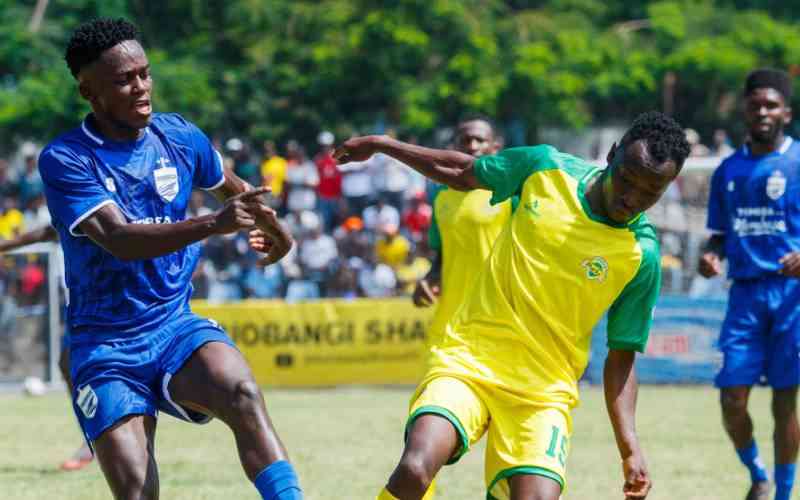 Mombasa United strike first against Sharks in playoffs Mombasa United strike first against Sharks in playoffs