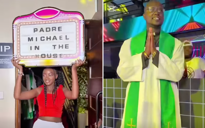 Padre Michael Watenga surprises revellers at Oscar Sudi’s Timba XO club, collects offering Padre Michael Watenga surprises revellers at Oscar Sudi's Timba XO club, collects offering