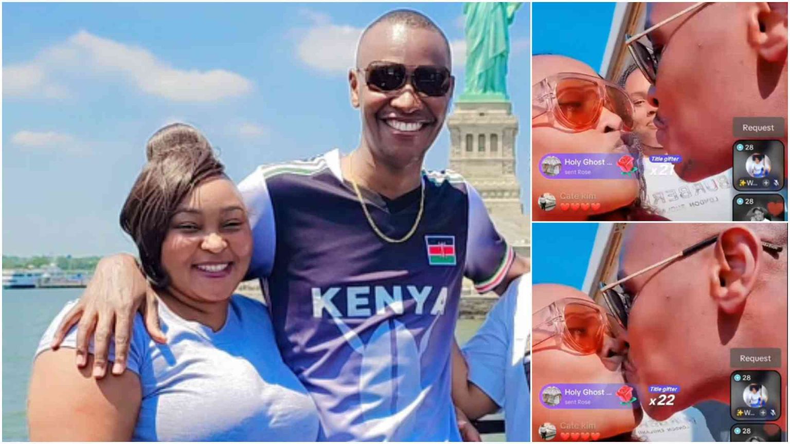 Samidoh, wife Edday Nderitu rekindle romance, passionately lock lips on TikTok live video