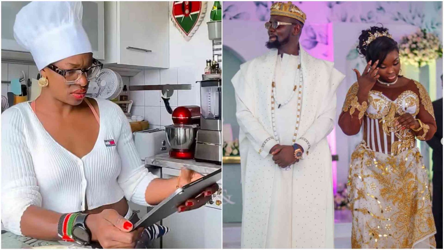 TikToker Nyako tears into Prince Indah's multimillion wedding fashion: "Fire that designer"