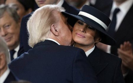 Trump solo: First lady, children out of frame in new term