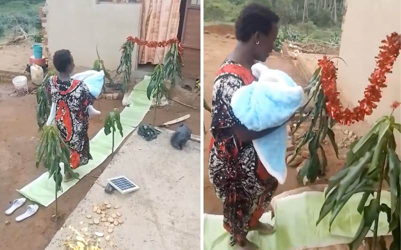 Ugandan man warms hearts online with humble reception for wife after delivery Ugandan man warms hearts online with humble reception for wife after delivery