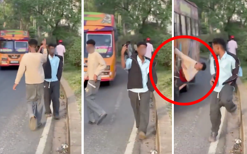 VIDEO: Somali youth hit by speeding bus during Tiktok shoot in chilling moment VIDEO: Somali youth hit by speeding bus during Tiktok shoot in chilling moment