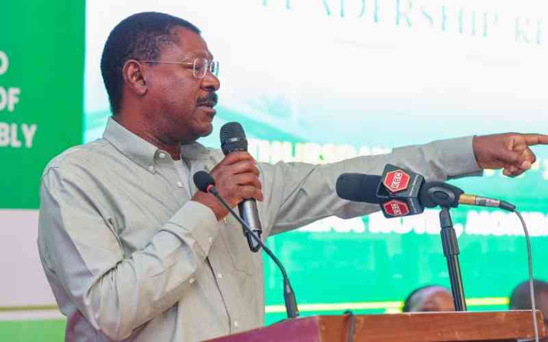 Wetang'ula, clergy raise concern over culture of hiring goons to disrupt rallies Wetang'ula, clergy raise concern over culture of hiring goons to disrupt rallies