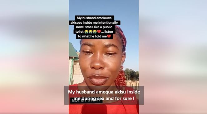 Woman accuses husband of shameful act during intimacy: "I smell like a public toilet"